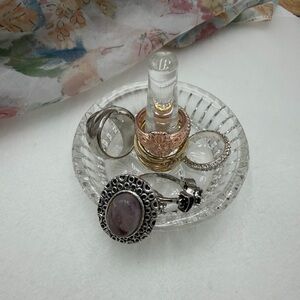 Vintage Ring Collection with Crystal Ring Holder